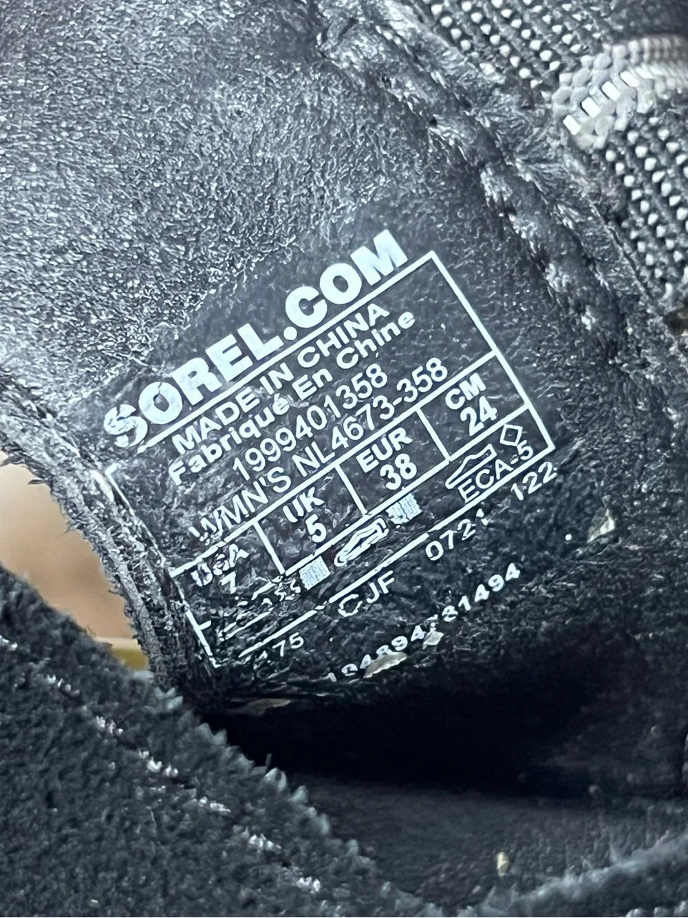 SOREL Joanie III Slingback Strappy Wedge Sandals Black Leather Platform Womens 7